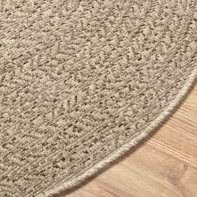 Matto ZIZUR beige Ø 200 cm juuttityyli sisä- ja ulkokäyttöön