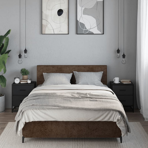 Yöpöydät 2 kpl musta 40x31x50 cm tekninen puu