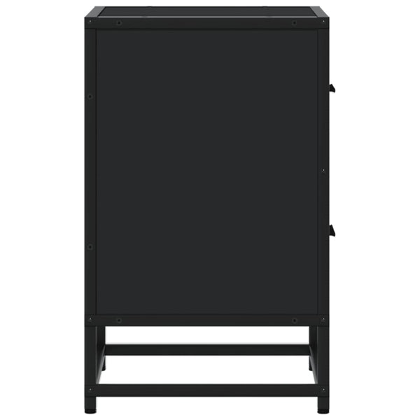 Yöpöydät 2 kpl musta 40x31x50 cm tekninen puu