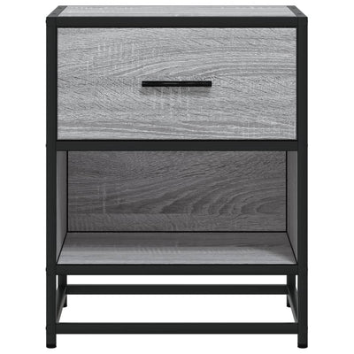 Yöpöydät 2 kpl harmaa Sonoma 40x31x50 cm tekninen puu