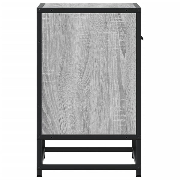 Harmaa yöpöydät Kispal 40x31x50cm (2 kpl sonoma puinen)