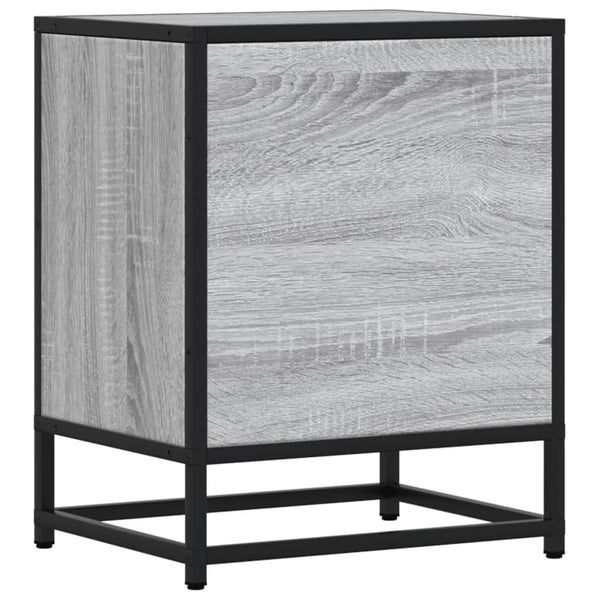 Harmaa yöpöydät Kispal 40x31x50cm (2 kpl sonoma puinen)