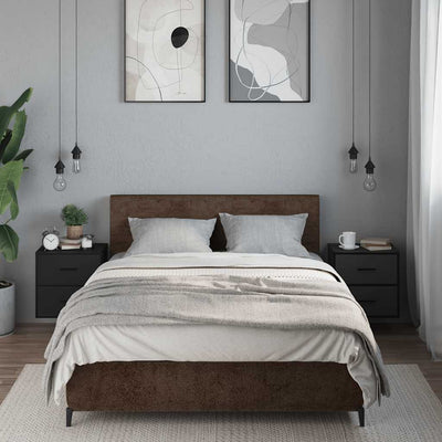 Musta seinäkiinnitettävät yöpöydät Messinger 40x31x39,5cm (2 kpl)