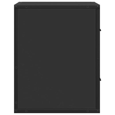 Musta seinäkiinnitettävät yöpöydät Messinger 40x31x39,5cm (2 kpl)