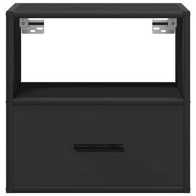 Musta seinäkiinnitettävä yöpöytä Toropu 40x31x39,5cm