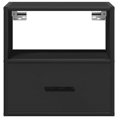 Musta seinäkiinnitettävät yöpöydät Toropu 40x31x39,5cm (2 kpl)