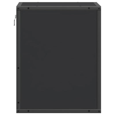 Musta seinäkiinnitettävä yöpöytä Constandache 40x31x39,5cm