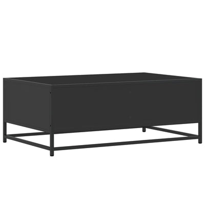 Sohvapöytä musta 90x57x35 cm tekninen puu ja metalli