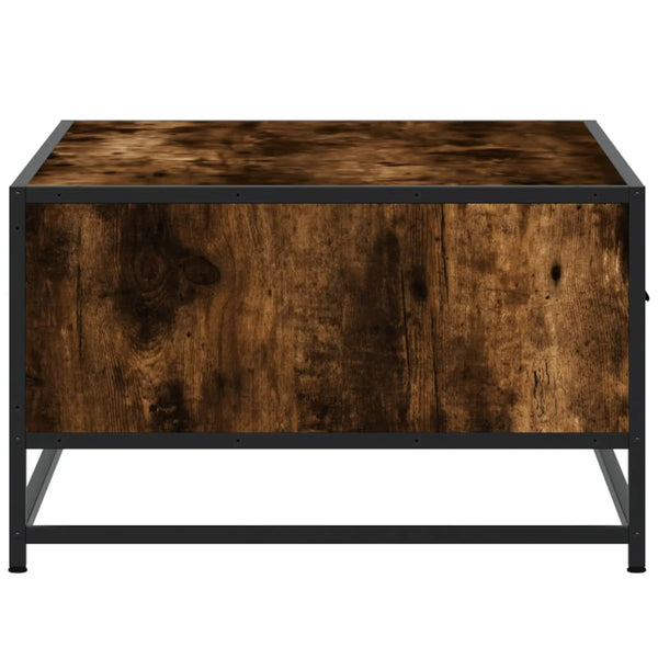 Sohvapöytä savutammi 90x57x35 cm tekninen puu ja metalli