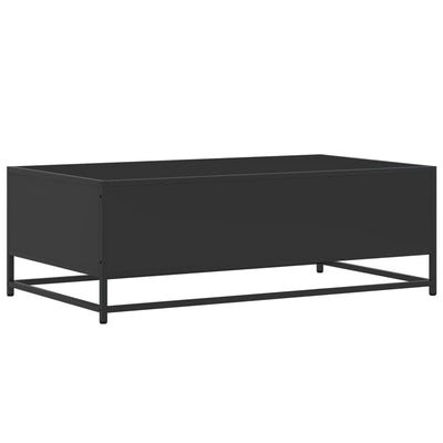 Sohvapöytä musta 100x57x35 cm tekninen puu ja metalli
