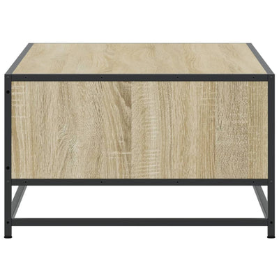 Sohvapöytä Sonoma-tammi 100x57x35 cm tekninen puu ja metalli