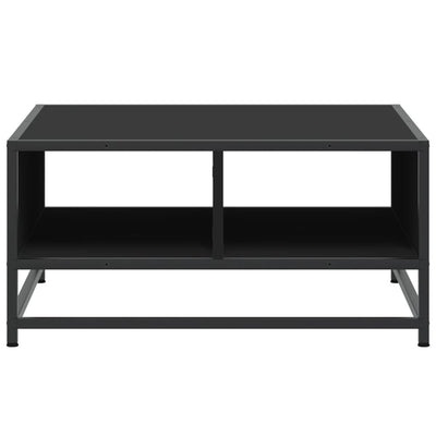 Sohvapöytä musta 60,5x60,5x30 cm tekninen puu ja metalli