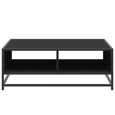 Sohvapöytä musta 80x80x30 cm tekninen puu ja metalli