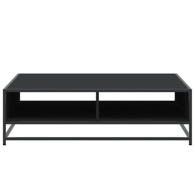 Sohvapöytä musta 100x100x30 cm tekninen puu ja metalli
