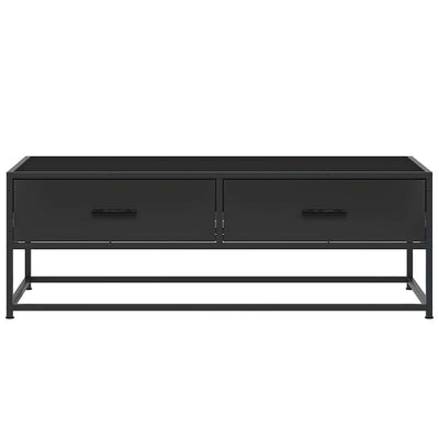 Sohvapöytä musta 100x50x35 cm tekninen puu ja metalli
