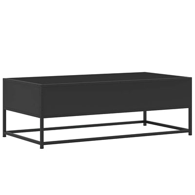 Sohvapöytä musta 100x50x35 cm tekninen puu ja metalli
