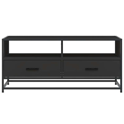 Sohvapöytä musta 100x50x45 cm tekninen puu ja metalli