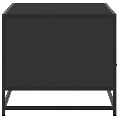Sohvapöytä musta 100x50x45 cm tekninen puu ja metalli