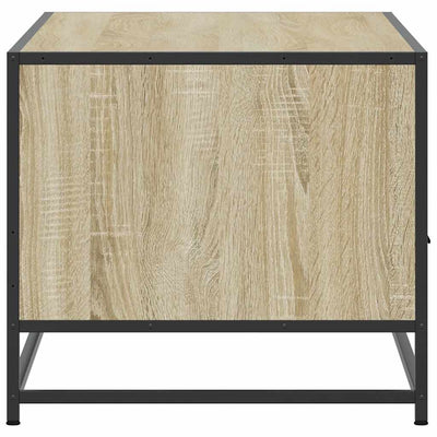 Sohvapöytä Sonoma-tammi 100x50x45 cm tekninen puu ja metalli