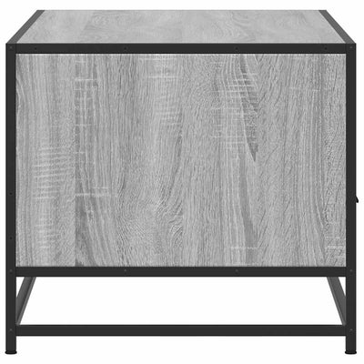 Sohvapöytä harmaa Sonoma 100x50x45 cm tekninen puu ja metalli