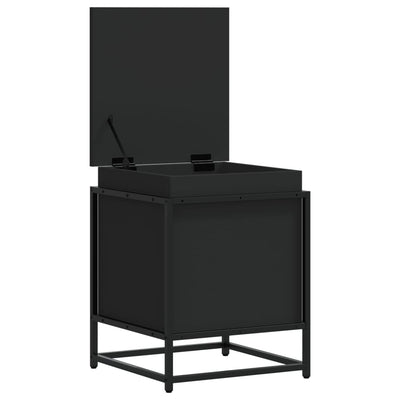 Musta säilytyslaatikko kannella Sinaie 40x40x51,5cm (puinen)