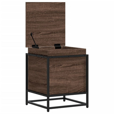 Ruskea säilytyslaatikko kannella Sinaie 40x40x51,5cm (puinen)