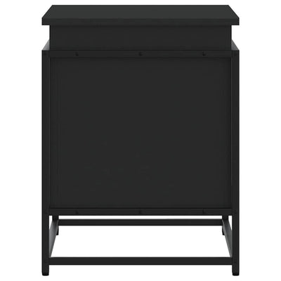 Musta säilytyslaatikko kannella Sinaie 60x40x51,5cm (puinen)