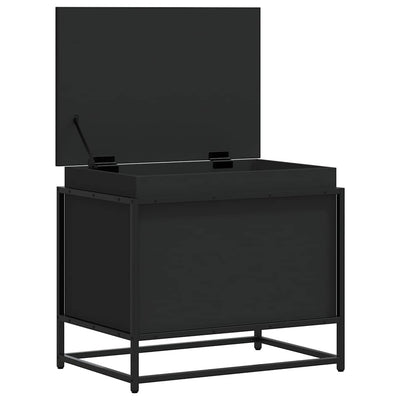 Musta säilytyslaatikko kannella Sinaie 60x40x51,5cm (puinen)