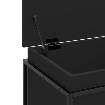 Musta säilytyslaatikko kannella Sinaie 60x40x51,5cm (puinen)