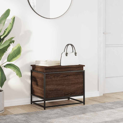 Ruskea säilytyslaatikko kannella Sinaie 60x40x51,5cm (puinen)