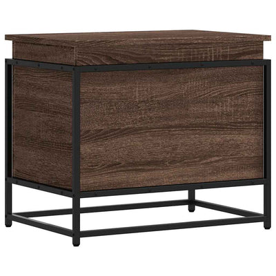 Ruskea säilytyslaatikko kannella Sinaie 60x40x51,5cm (puinen)