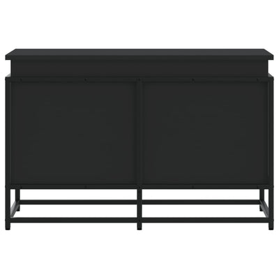 Musta säilytyslaatikko kannella Sinaie 80x40x51,5cm (puinen)