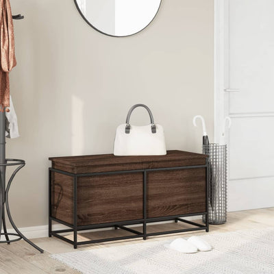 Ruskea säilytyslaatikko kannella Sinaie 100x40x51,5cm (puinen)