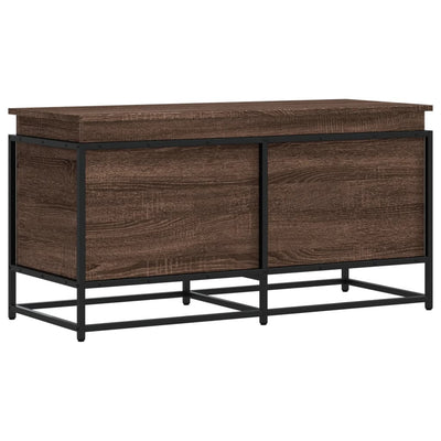 Ruskea säilytyslaatikko kannella Sinaie 100x40x51,5cm (puinen)