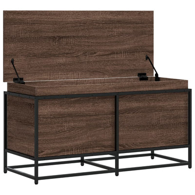 Ruskea säilytyslaatikko kannella Sinaie 100x40x51,5cm (puinen)