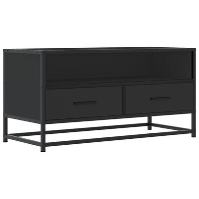 TV-kaappi Musta 80x34,5x40 cm suunniteltu puu ja metalli