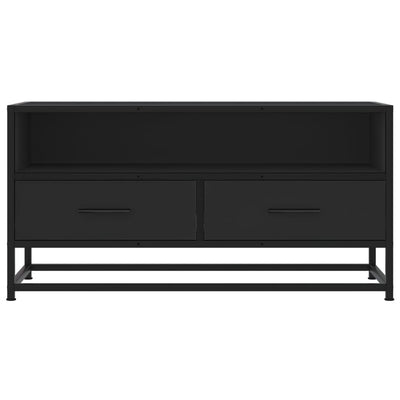 TV-kaappi Musta 80x34,5x40 cm suunniteltu puu ja metalli