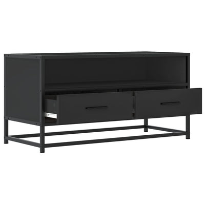 TV-kaappi Musta 80x34,5x40 cm suunniteltu puu ja metalli