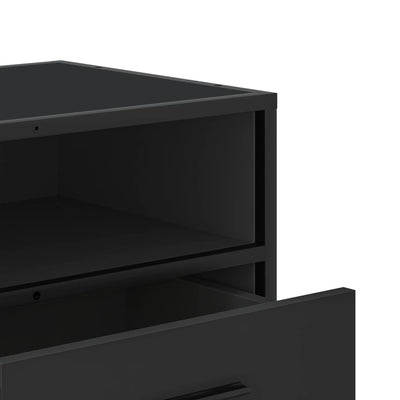 TV-kaappi Musta 80x34,5x40 cm suunniteltu puu ja metalli