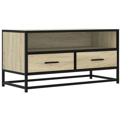 TV-taso Sonoma-tammi 80x34,5x40 cm tekninen puu ja metalli