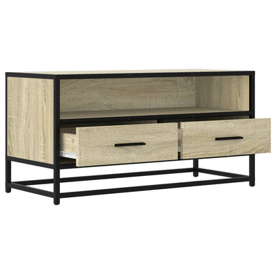 TV-taso Sonoma-tammi 80x34,5x40 cm tekninen puu ja metalli