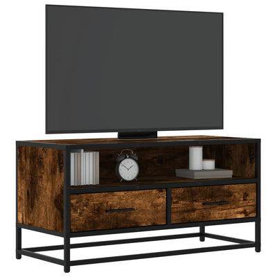 TV-taso savutammi 80x34,5x40 cm tekninen puu ja metalli