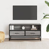 TV-taso harmaa Sonoma 80x34,5x40 cm tekninen puu ja metalli