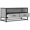TV-taso harmaa Sonoma 80x34,5x40 cm tekninen puu ja metalli