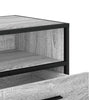 TV-taso harmaa Sonoma 80x34,5x40 cm tekninen puu ja metalli
