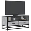 TV-taso harmaa Sonoma 80x34,5x40 cm tekninen puu ja metalli