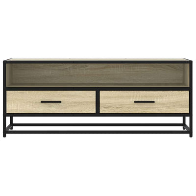 TV-taso Sonoma-tammi 100x34,5x40 cm tekninen puu ja metalli