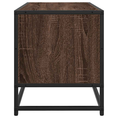 TV-taso ruskea tammi 100x34,5x40 cm tekninen puu ja metalli