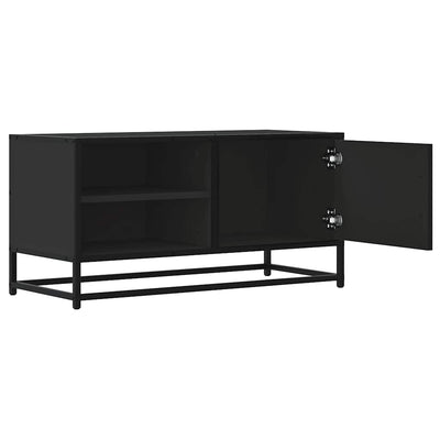 TV-kaappi Musta 80x34,5x40 cm suunniteltu puu ja metalli
