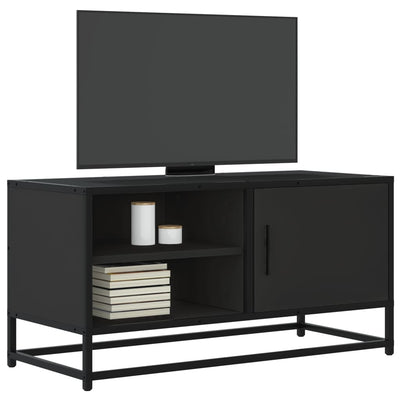 TV-kaappi Musta 80x34,5x40 cm suunniteltu puu ja metalli